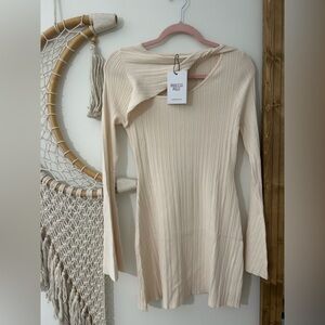 Princess Polly Cream Knit Mini Dress